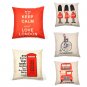Vintage Linen Cotton Simple Throw Pillow Cover Waist Cushion Case Sofa Bed Decor