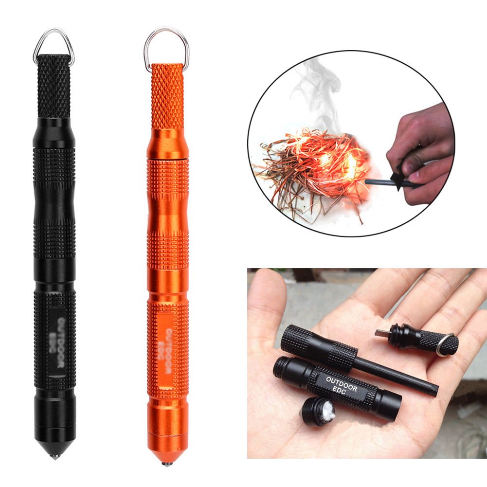 EDC Tool Aluminum Magnesium Bar Flint Waterproof Survival Camp Kit