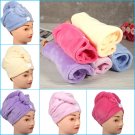 Micro Fiber Hair Quick Drying Wrap Towel Turban Hat Cap Sauna Spa Tub Twist Bath