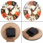 Vintage Wooden Round Wall Clock Antique Home Living Room Office Wall Table Decor