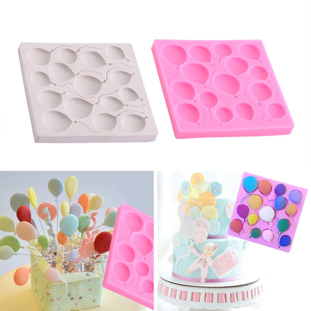 Silicone Fondant Mould Cake Balloon Decor Sugar Icing Gum Paste Chocolate Mat