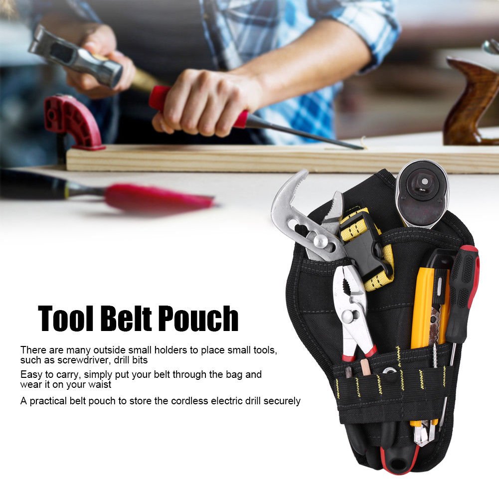 Multi-functional Holster Tool Belt Pouch Heavy-Duty Cordless Drill w/Bit Holder