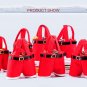 Merry Christmas Candy Gift Bag Xmas Party Decoration Santa Claus Red Pants Bag