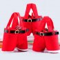 Merry Christmas Candy Gift Bag Xmas Party Decoration Santa Claus Red Pants Bag