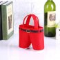 Merry Christmas Candy Gift Bag Xmas Party Decoration Santa Claus Red Pants Bag