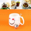 1-50X Stainless Steel Filter Tea Infuser Heart Shape Spoon Strainer Ball Novelty