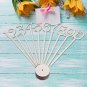 1-20 Wooden Table Numbers Stick Set w/ Holder Base For Wedding Birthday Decor