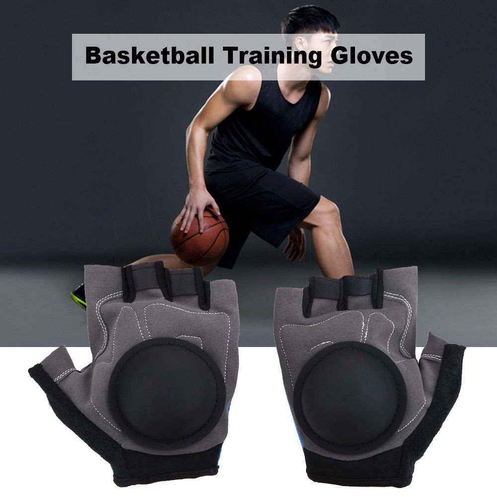 1/2 Pair Basketball Ball Controling PU Leather Gloves Hand Shooting Training Aid