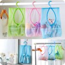 Kitchen Bathroom Multipurpose Storage Clothespin Hanging Hook Mesh Bag ON SALE