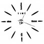 Large Modern Art Design DIY 3D Mirror Wall Clock Luxury Home Office Room Decor