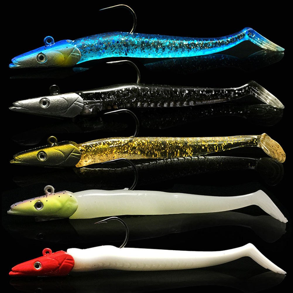 Hot Soft Lure 22g/110mm for Fishing Bait Worm Swim Jig Head Tackle Carp Sink