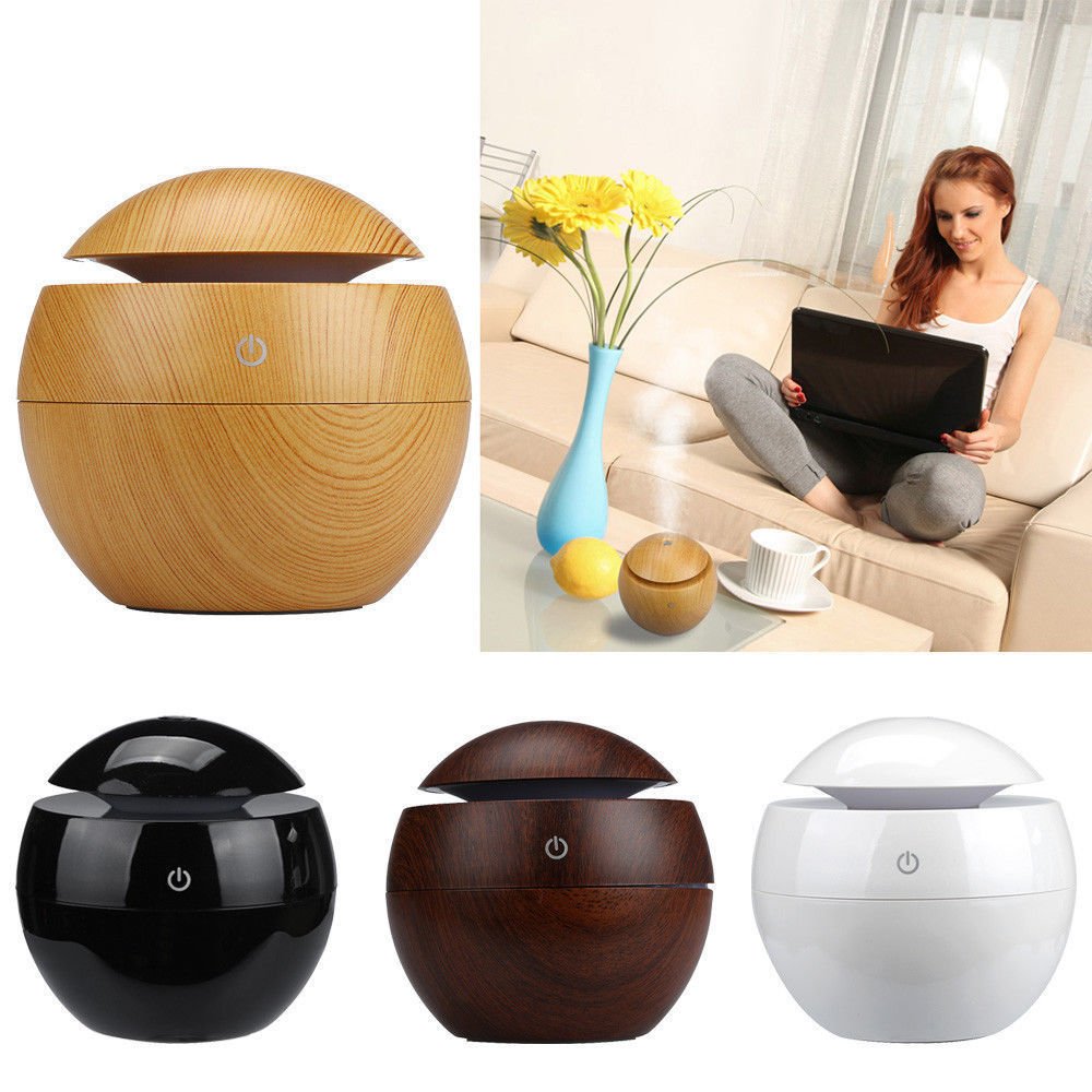 Mini LED Touch Aroma Ultrasonic Humidifier Essential Oil Diffuser Air Purifier