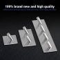 Silver Stainless Steel Adhesive Hook Bathroom Kitchen Towel Hanger Wall Mount