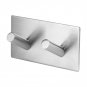 Silver Stainless Steel Adhesive Hook Bathroom Kitchen Towel Hanger Wall Mount