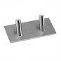 Silver Stainless Steel Adhesive Hook Bathroom Kitchen Towel Hanger Wall Mount