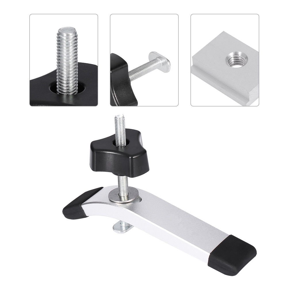 Metal Quick Acting Hold Down Clamps Set for T-Slot T-Track Woodworking Tools coi
