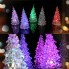 1/10X 7 Colors Changing LED Night Light Crystal Christmas Tree Lamp Room Decor