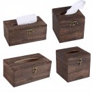 Wooden Retro Tissue Box Paper Napkin Holder Case Dispenser Vehicle Car Decor