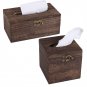 Wooden Retro Tissue Box Paper Napkin Holder Case Dispenser Vehicle Car Decor