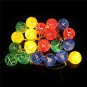 20 LEDS Crystal Ball Solar LED Xmas Fairy String Light Garden Patio Lawn Decor