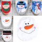 Lovely Santa Claus Snow Man Toilet Seat Cover Bathroom Christmas Festival Decor