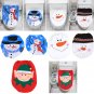 Lovely Santa Claus Snow Man Toilet Seat Cover Bathroom Christmas Festival Decor