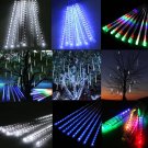 30cm/50cm LED Lights Meteor Shower Rain 8Tube Outdoor Light Xmas Tree EU Plug