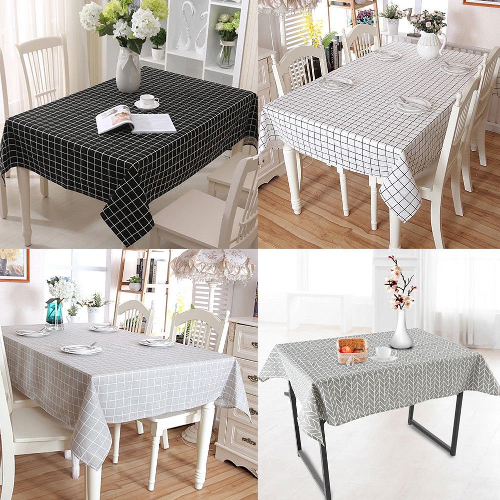 Restaurant Dining Tablecloth Cotton&Linen Tablecloth Cover Christmas Party Decor