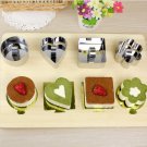 Stainless Steel Heart Square Flower Mousse Cake Pastry Mold Mould Cutter DIY New