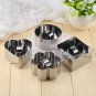 Stainless Steel Heart Square Flower Mousse Cake Pastry Mold Mould Cutter DIY New