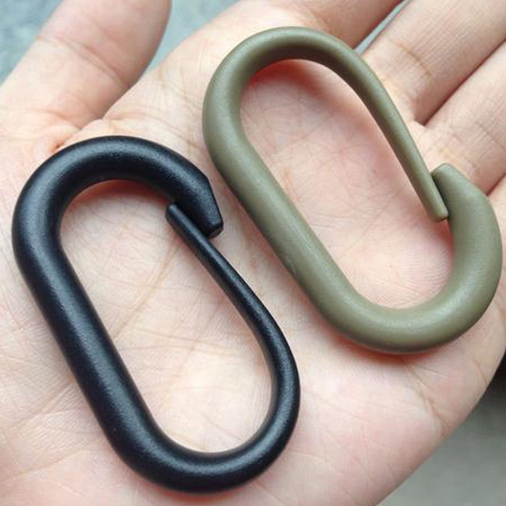 New 10x Locking U-Ring Carabiner Buckle Keychain Ring For MOLLE Webbing Backpack