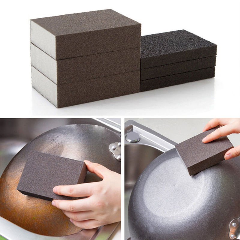 Magic Carborundum Stains Sponge Remover Fast Cleaning Brush For Pan Kitchen Tool
