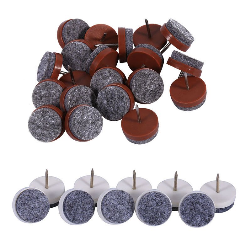 20x 20/24/28mm Felt Pad Skid Nail Protector Home Furniture Table Chair Leg Floor