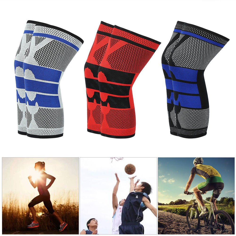 Knee Brace Compression Sleeve Sports Support Pad Running Joint Pain 3 Colors