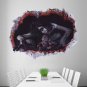 3D Horror Ghost PVC Wall Stickers Removable Scary Decals Halloween Home Decor