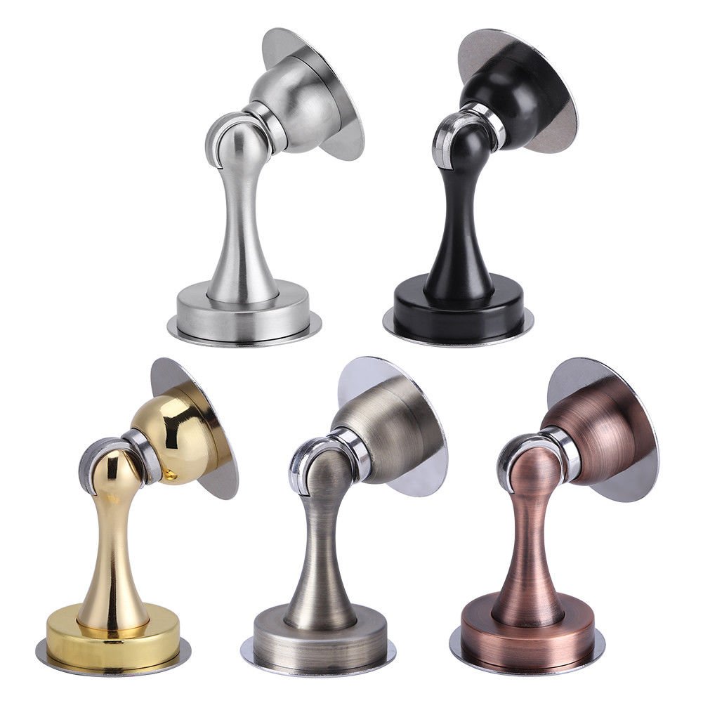 Magnetic Door Holder Stopper Doorstop Wall Floor Mounted Catch Without Drilling