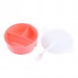 Round Portable Microwave Lunch Box Picnic Bento Food Container Storage + Spoon