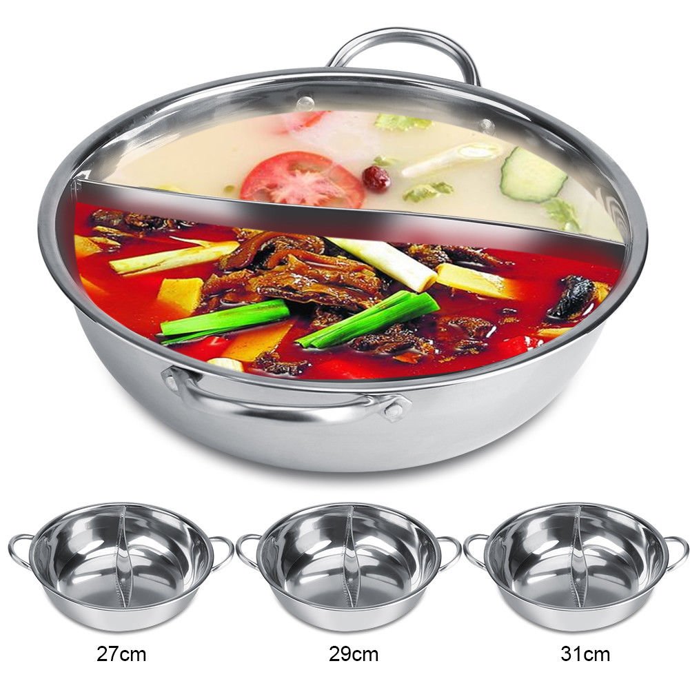 Cm Thick Stainless Steel Hot Pot Two Flavor Separation Induction Cooker