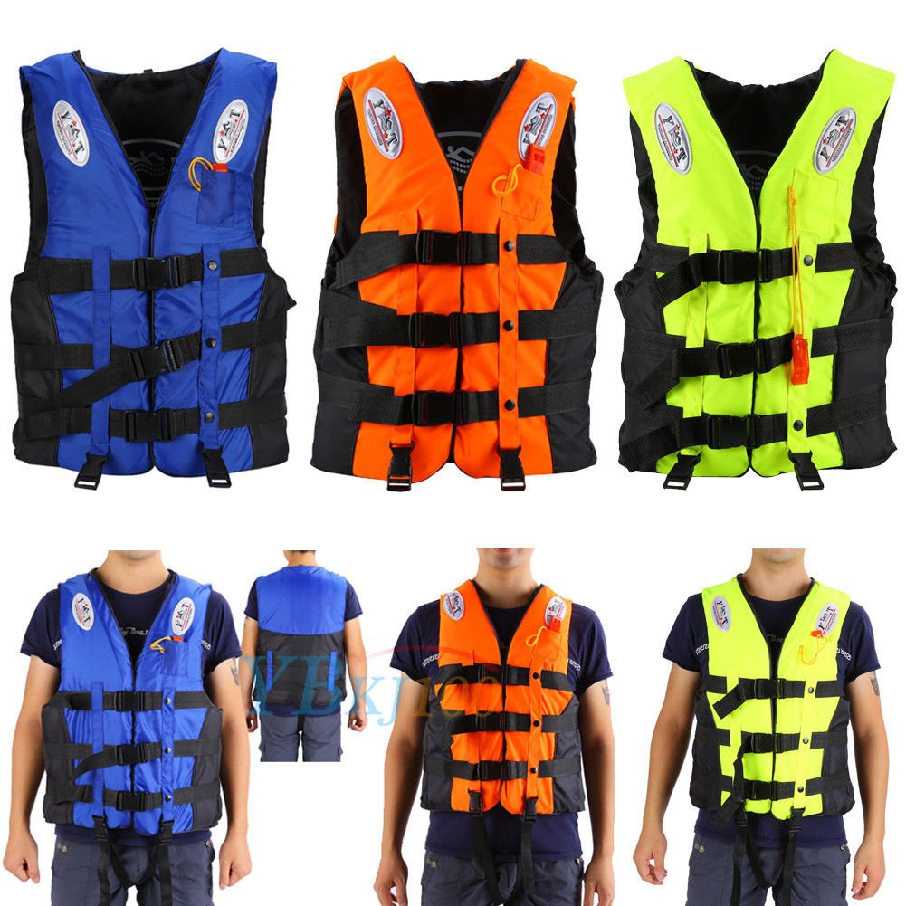 Swimming Snorkeling Foam Life Jacket Vest Sailing Boating Buoyancy Aid & Whistle