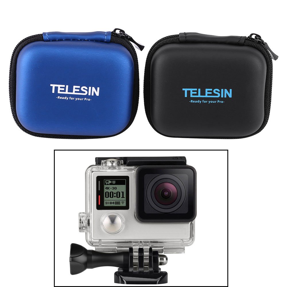 TELESIN Mini Storage Bag Protective Travel Carry Case Pouch For GoPro Hero5 4 3+