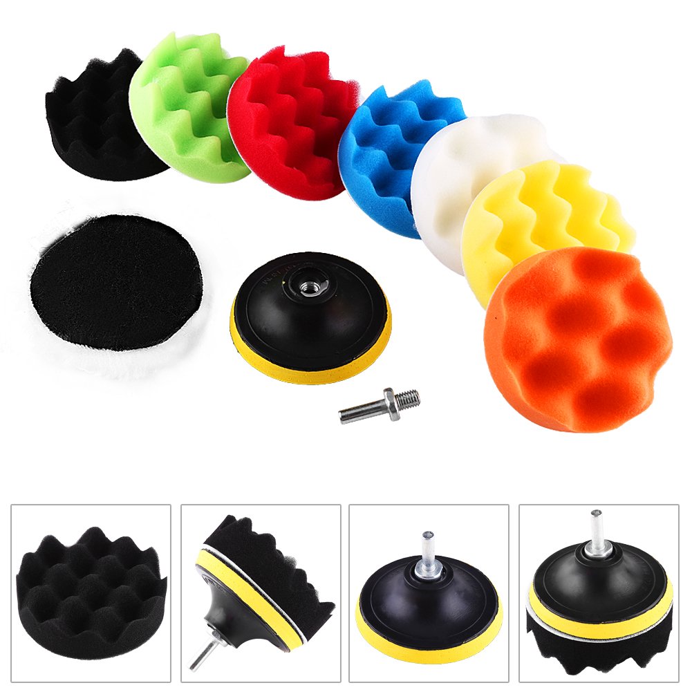 10Pcs Sponge Polishing Buffing Waxing Pad For Auto Car Polisher Buffer Compound