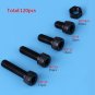 120pcs M5 8/12/16/20 Hex Socket Cap Screws Bolts Nuts Kit with Case Black EM