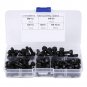 120pcs M5 8/12/16/20 Hex Socket Cap Screws Bolts Nuts Kit with Case Black EM