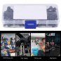 120pcs M5 8/12/16/20 Hex Socket Cap Screws Bolts Nuts Kit with Case Black EM