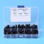 120pcs M5 8/12/16/20 Hex Socket Cap Screws Bolts Nuts Kit with Case Black EM