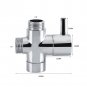 Wall-mounted Hand Held Bidet Sprayer Set with T-Adapter Valve Hose and Holder