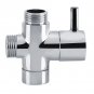 Wall-mounted Hand Held Bidet Sprayer Set with T-Adapter Valve Hose and Holder