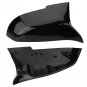 1Pair Black Rearview Mirror Cover Cap for BMW F20 F30 F32 F87 1/2/3/4/X/S Series