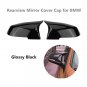 1Pair Black Rearview Mirror Cover Cap for BMW F20 F30 F32 F87 1/2/3/4/X/S Series
