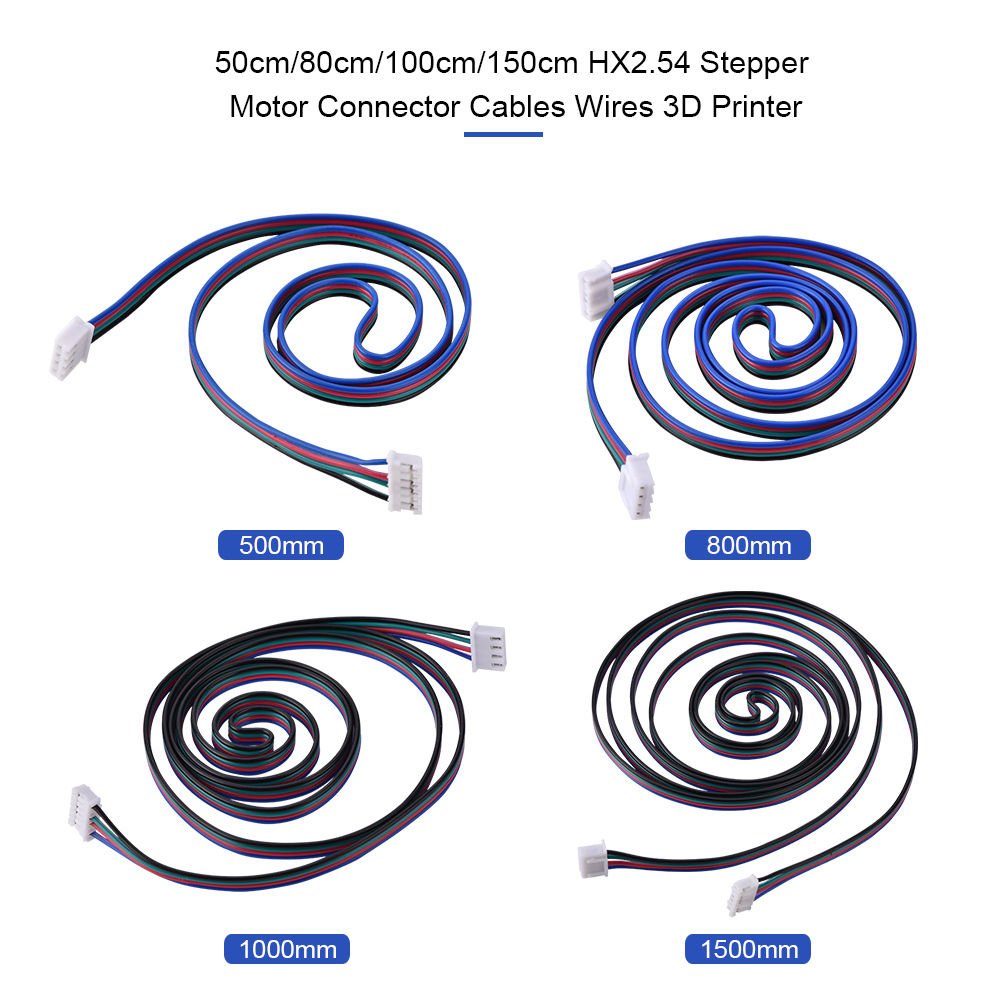 2pcs XH2.54 Dual-Terminal Stepper Motor Connector Cables Cord for Stepper Motor